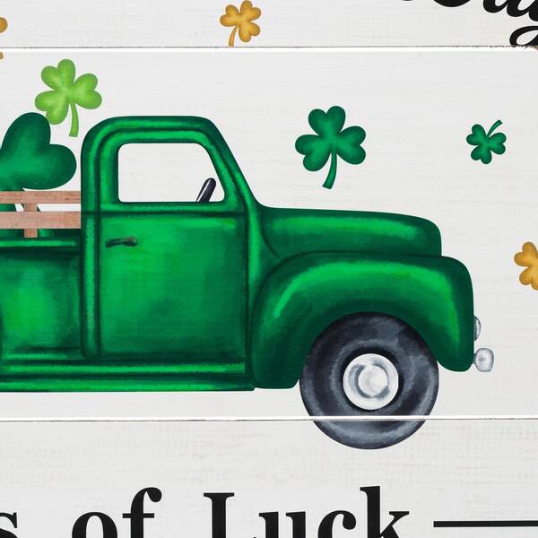 So Lucky Typographic St. Patrick`s Day Vintage Lettering Set Stock