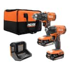 18V Cordless 2-Tool Combo Kit with 1/2 in. Drill/Driver, 1/4 in. Impact Driver, (2) 2.0 Ah Batteries, Charger, and Bag
