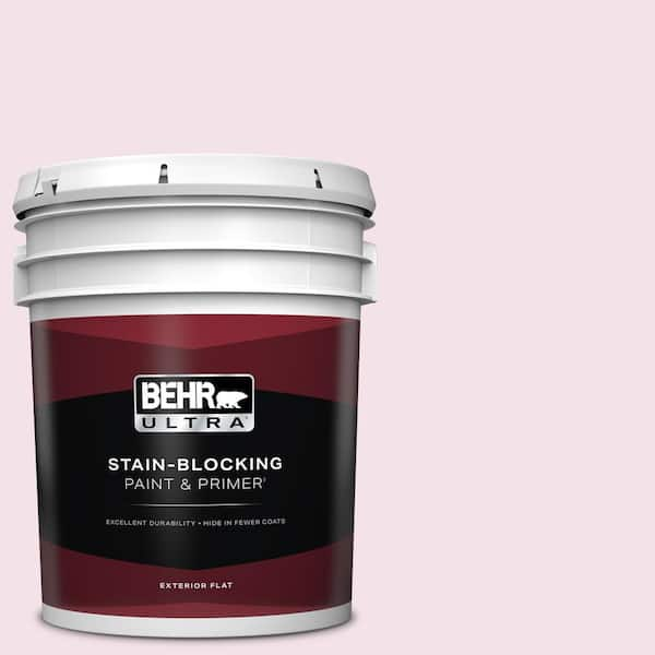 BEHR ULTRA 5 gal. #690C-2 Pink Amour Flat Exterior Paint & Primer