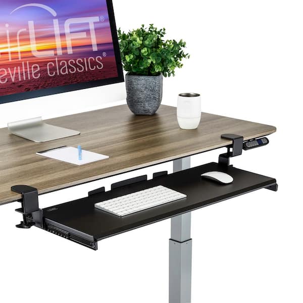 Seville Classics Airlift 360 Clamp On, Pull Out Desk Drawer For Keyboard