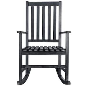 Barstow Dark Slate Gray Acacia Wood Outdoor Rocking Chair