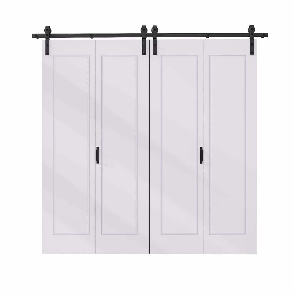 MillwkPro 84 in. x 84 in. Assembled Bi-Fold 1 Panel White Primed DIY ...