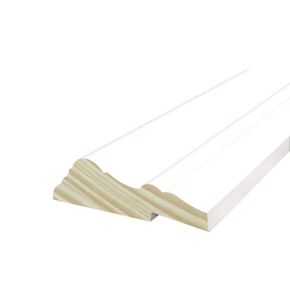 . 6875 in. D x 2-1/4 in. W x 96 in. L Primed Pine Finger Joint Wood Chair Rail Moulding price history on PriceWatchPro