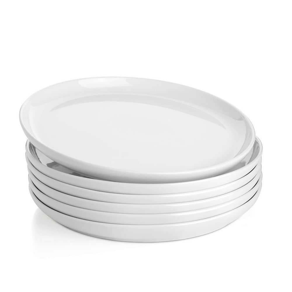 10 in. Porcelain Dinner Plates, Dishwasher Safe, White (6-Pack) price history on PriceWatchPro