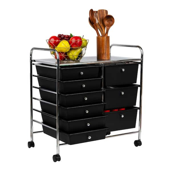 Mind Reader Storage Cart Organizer with 3 Drawers 24 14 H x 13 W x