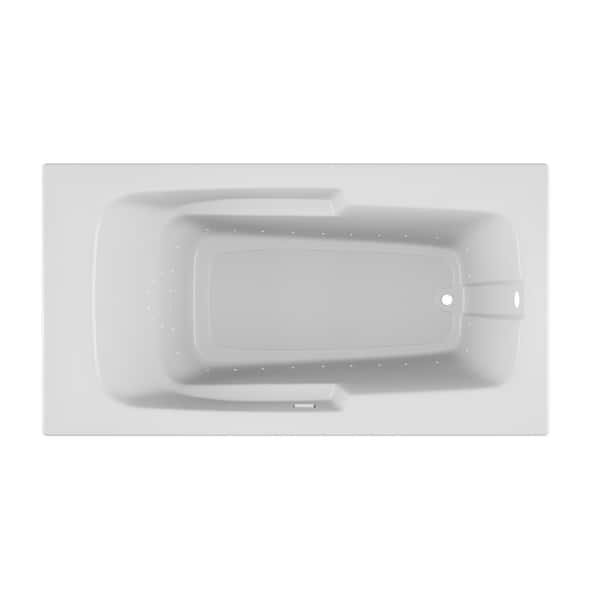 Cetra 60 in. x 32 in. Rectangle Pure Air Bathtub with Right Drain in White