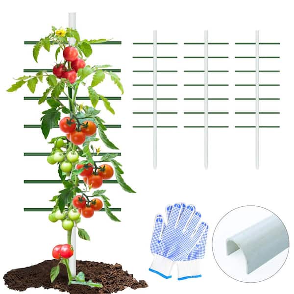 Ecostake 5 ft. x 1.64 ft. FRP 3D U Tower Type Garden Vine Trellis, Heavy-Duty Plants Support Ladder, 3 Pack