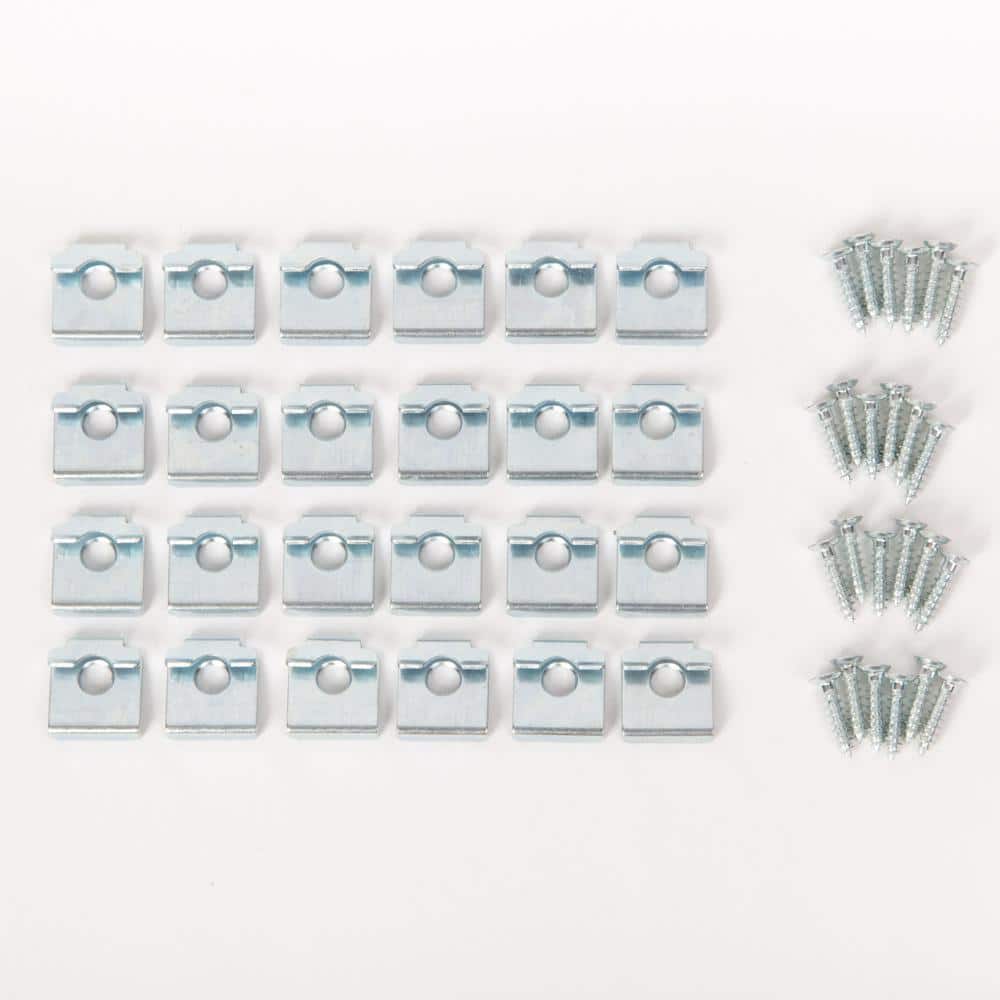 Closet Culture Hardware Pack: Shelf Clips for 6 Wood Shelves
