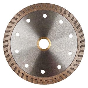 4 in. Turbo Diamond Saw Blades for Concrete or Masonry, 1 in. Cutting Depth, Wet or Dry, 7/8 in. to 5/8 in. Arbor