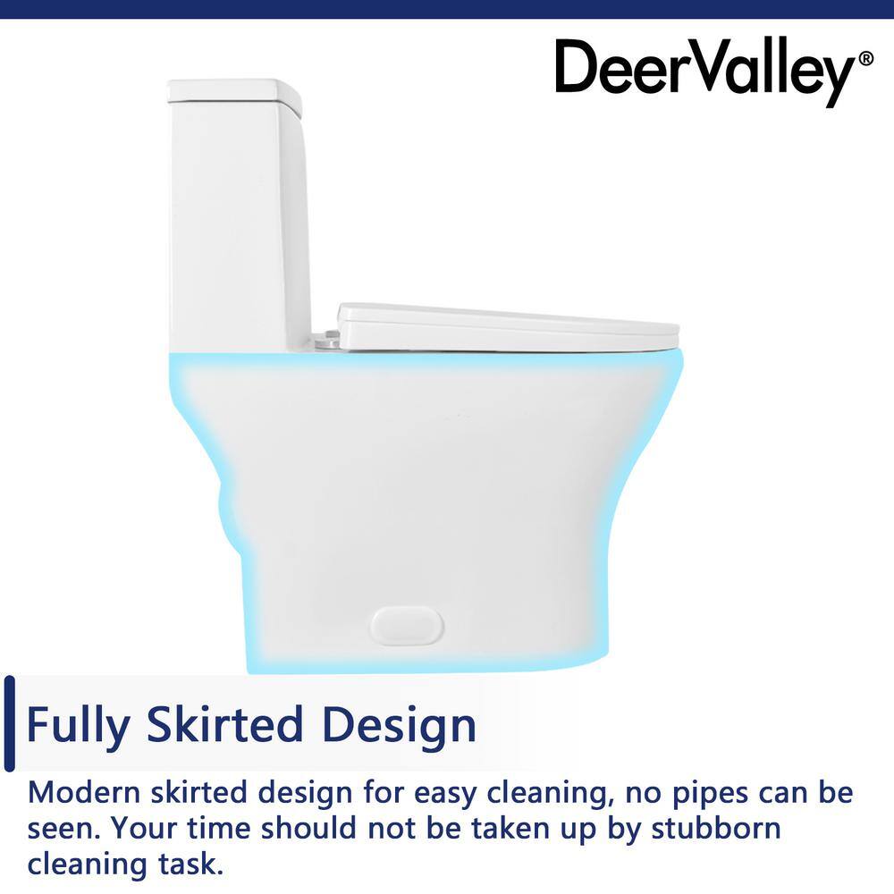 Ally White Ceramic Dual-Flush Elongated One-Piece Toilet
