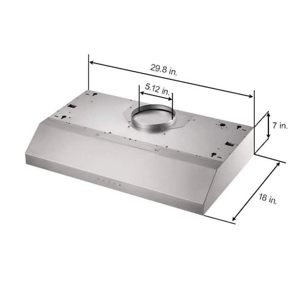 【usgNN】 Vissani 30 in. 340CFM Convertible Under Cabinet Range Hood in