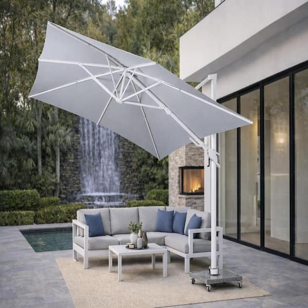 12 ft rectangular patio umbrella LAUSAINT HOME 12FT Deluxe Cantilever Umbrella Patio Cantilever Umbrell –  Lausaint Home