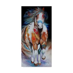 Brave The Indian War Horse by Marcia Baldwin Floater Frame Animal Wall Art 19 in. x 10 in.