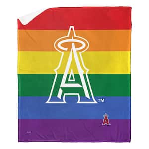 MLB Angels Pride Series Silk Touch Sherpa Multicolor Throw