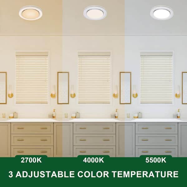 1390N3 Series Decorative Black Fan Speed 90 CFM Ceiling Bathroom Exhaust Fan with 18-Watt Dimmable 3CCT LED Light Round 1390N3 Series Decorative Black Fan Speed 90 CFM Ceiling Bathroom Exhaust Fan with 18-Watt Dimmable 3CCT LED Light Round