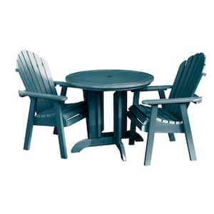 Hamilton Nantucket Blue 3-Piece Recycled Plastic Round Outdoor Dining Set