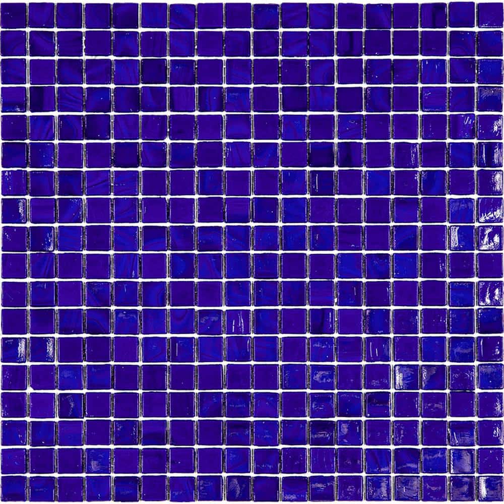 Glossy Royal Blue Glass Mosaic Wall and Floor Tile