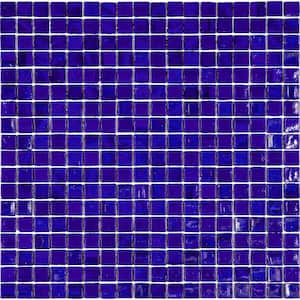 Skosh Glossy Royal Blue 11.6 in. x 11.6 in. Glass Mosaic Wall and Floor Tile (18.69 sq. ft./case) (20-pack)