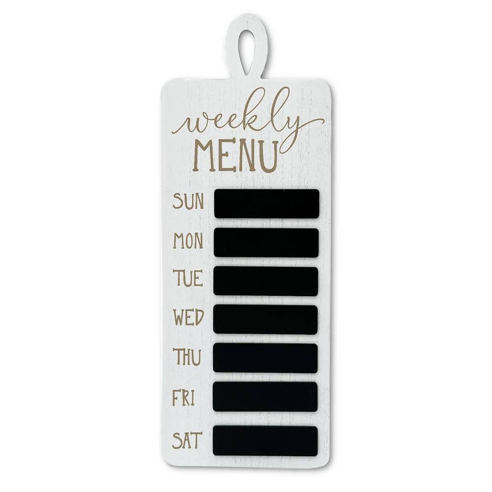 PARISLOFT White Wood Weekly Menu Planner