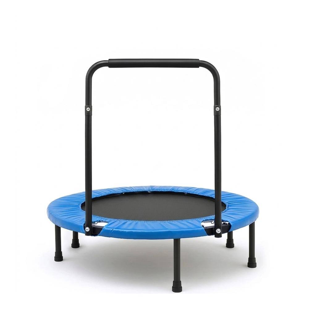 3 ft. Kids Trampoline with Safety Enclosure Net, Foldable Toddler Trampoline with Handlebar for Indoor Outdoor Play