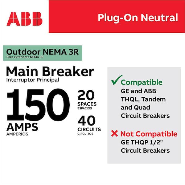 150 Amp 20-Space 40-Circuit Main Breaker Outdoor Plug-On Neutral Load Center (PAM2015R)