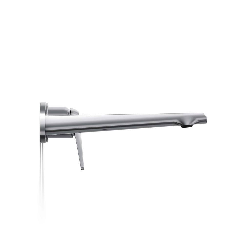 Polished Chrome Single-Handle Wall-Mount Bathroom Faucet