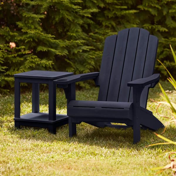 Keter Kiawah Resin Plastic Midnight Blue Adirondack Chair 263609