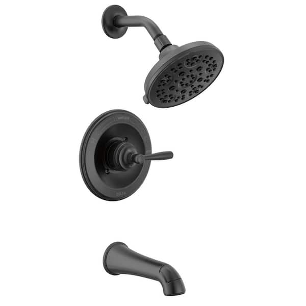 Roe 1-Handle Tub and Shower Trim in Matte Black (Valve Not Included)