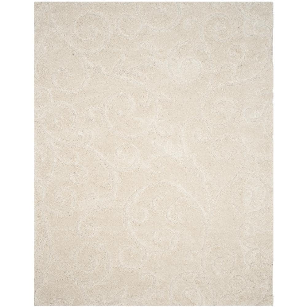 Florida Shag Cream 8 ft. x 10 ft. High-Low Floral Area Rug price history on PriceWatchPro