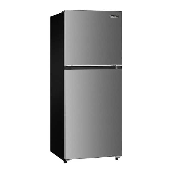 Magic Chef 10.1 cu. ft. Top Freezer Refrigerator in Platinum Steel