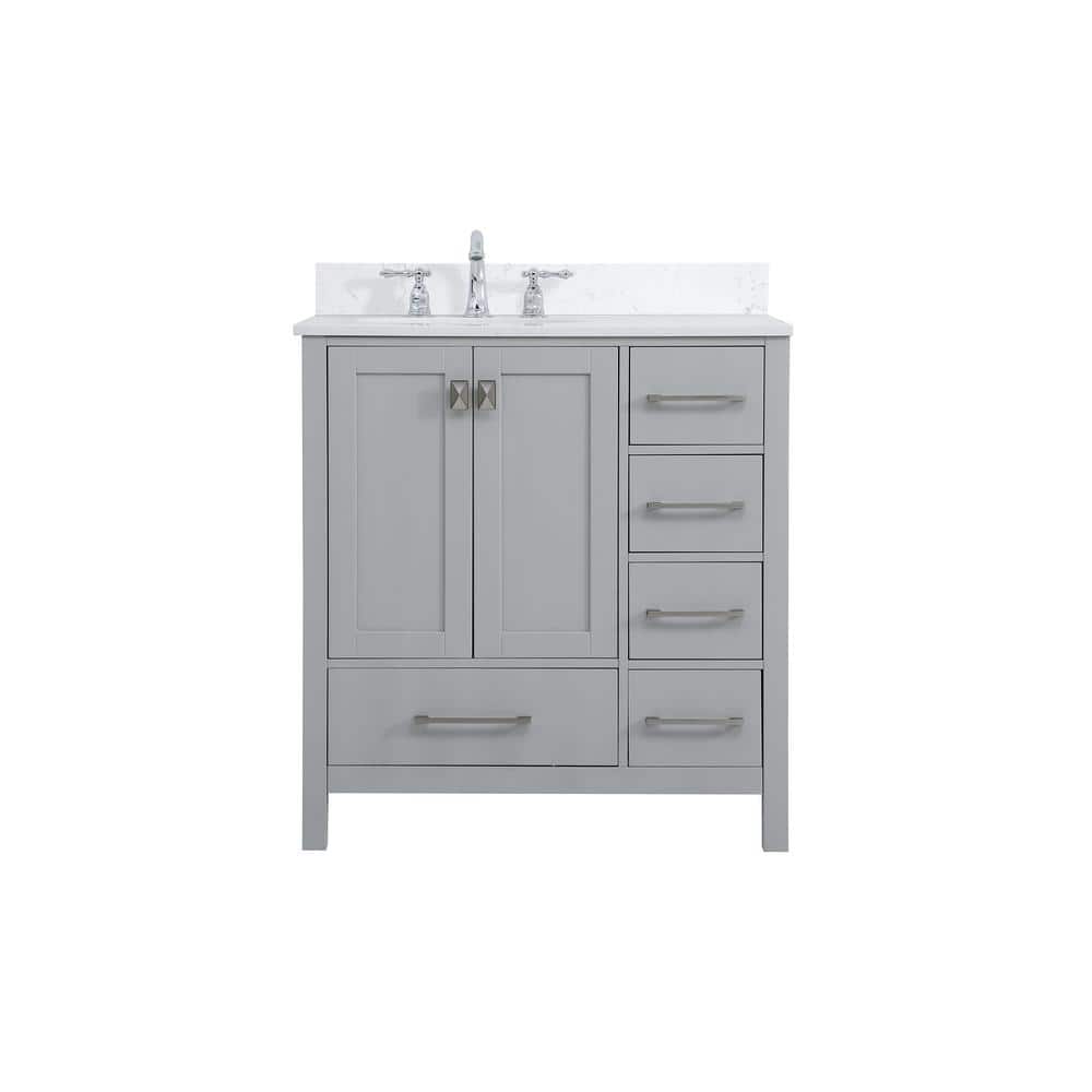 Timeless 32 in. W Single Bath Vanity in Gray with Engineered Stone Vanity T