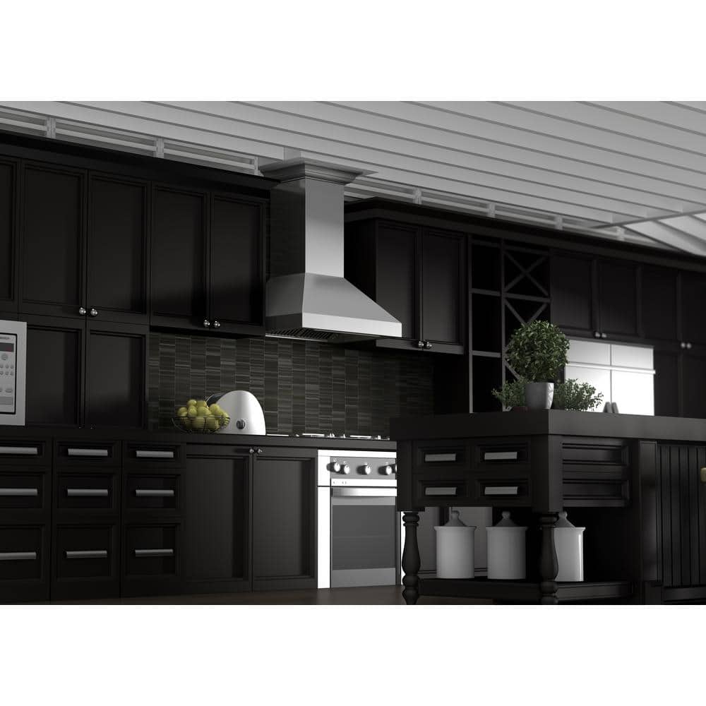 30" Stainless Steel Convertible Wall Mount Range Hood with Charcoal Filter