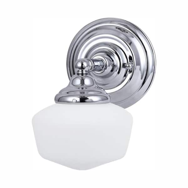 Generation Lighting Academy 1-Light Chrome Sconce with LED Bulb