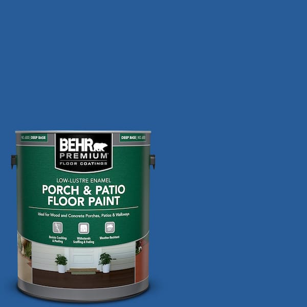 BEHR PREMIUM 1 gal. #P510-7 Beacon Blue Low-Lustre Enamel Interior/Exterior Porch and Patio Floor Paint