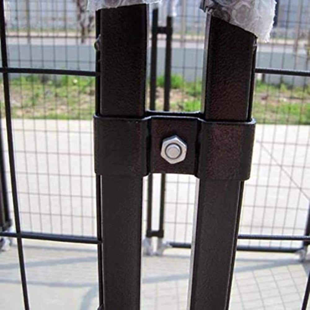 ALEKO Black Metal 10x10x4 Feet Heavy Duty Pet Playpen
