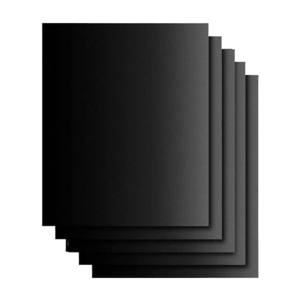 15.75 in. x 13 in. Grill Mats for Outdoor Grill with Reusable Design for Gas, Charcoal, Electric Grills, Black (5-Pack)