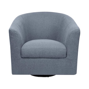 Dark Gray 360° Swivel Barrel Chairs Arm Chair