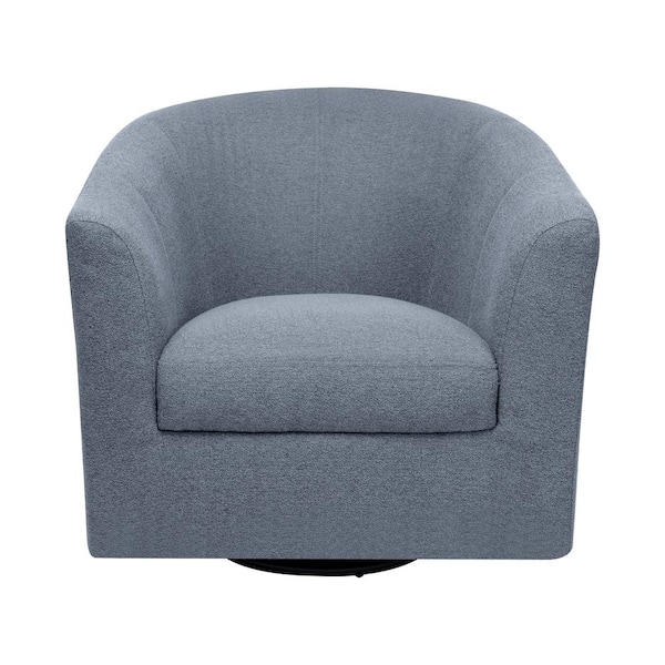 Dark Gray 360° Swivel Barrel Chairs Arm Chair