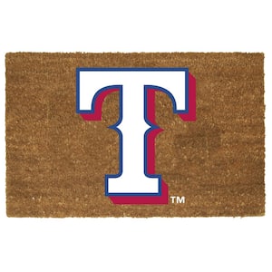 Texas Rangers 19.5 in. x 29.5 in. Coir Fiber Colored Logo Door Mat