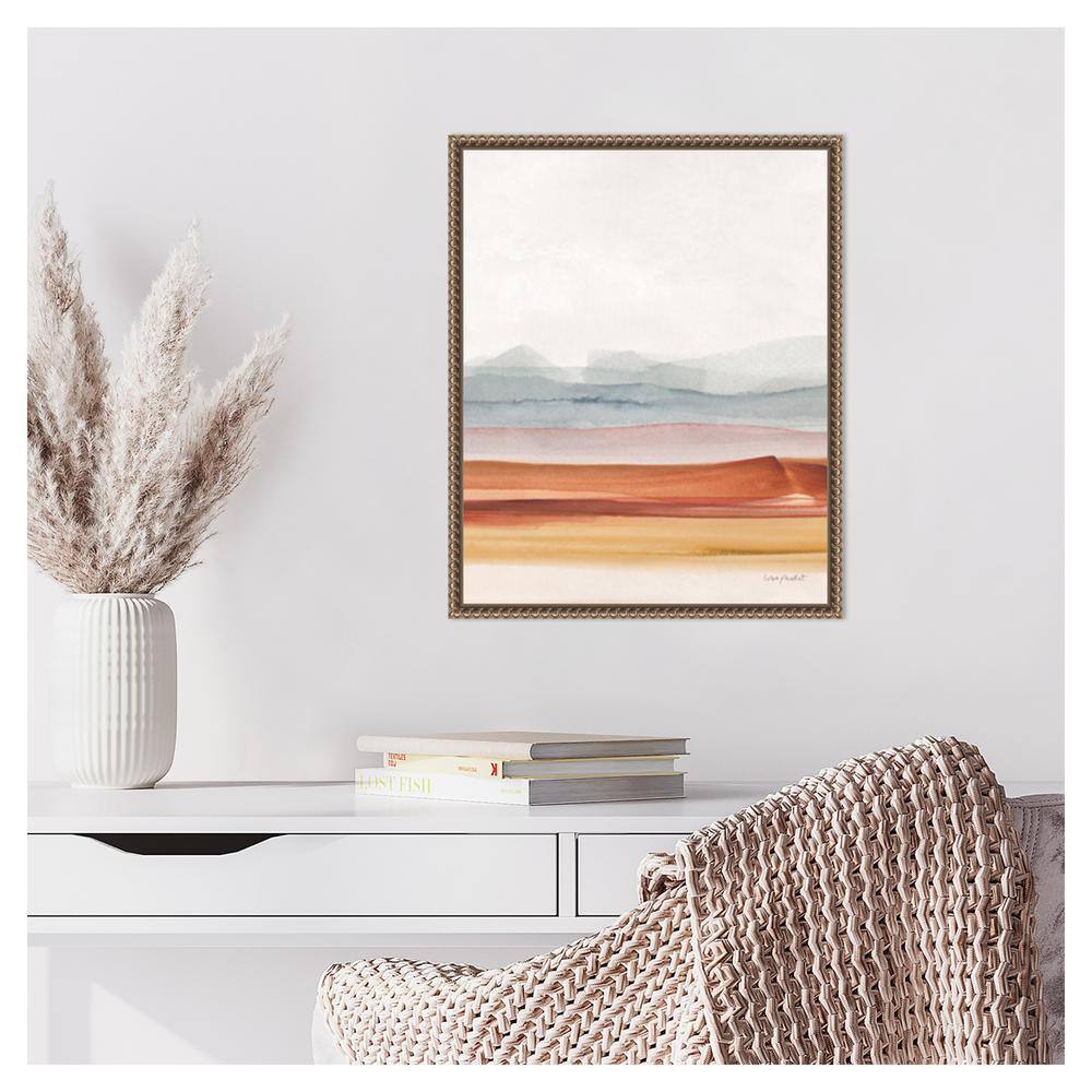 Sierra Hills Abstract Landscape Canvas Print with Bronze Frame
