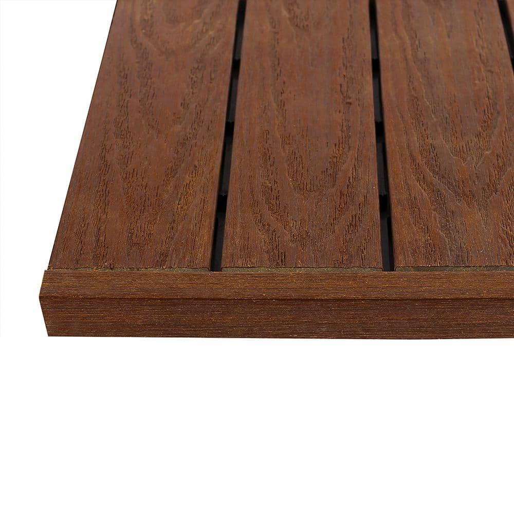 NewTechWood 1/12 ft. x 1 ft. Quick Deck Composite Deck Tile Straight ...