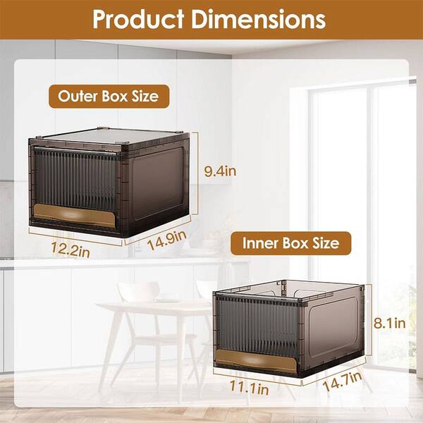 6-Pack White Plastic Storage Baskets - Stackable Pantry Organizers 9x6x4 Inches
