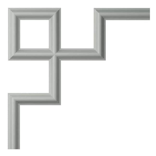 Ekena Millwork 13.75 in. D x 4.5 in. W x 2.5 in. L Primed Polyurethane Panel Moulding
