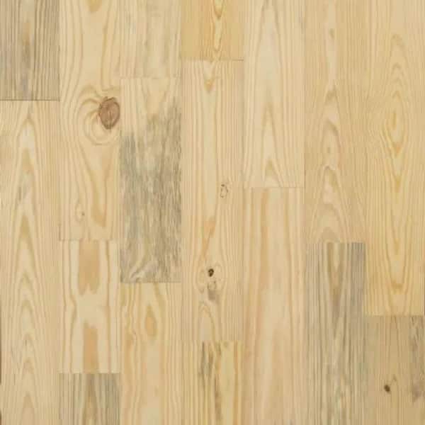 Unfinished Solid Pine #2 & Better 3/4" Thick x 5-1/8" Wide T&G Random Length Hardwood Flooring (28.7 sq. ft. /Case)