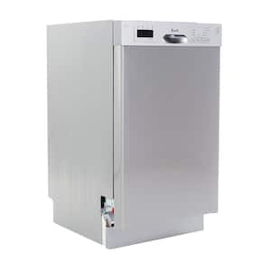18 in. Silver Built-In Dishwasher