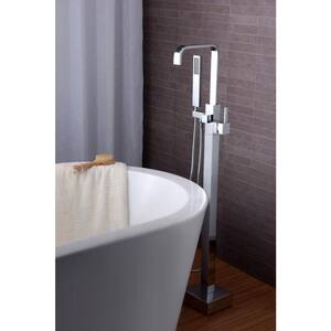 Victoria 2-Handle Claw Foot Tub Faucet with Hand Shower in Polished Chrome