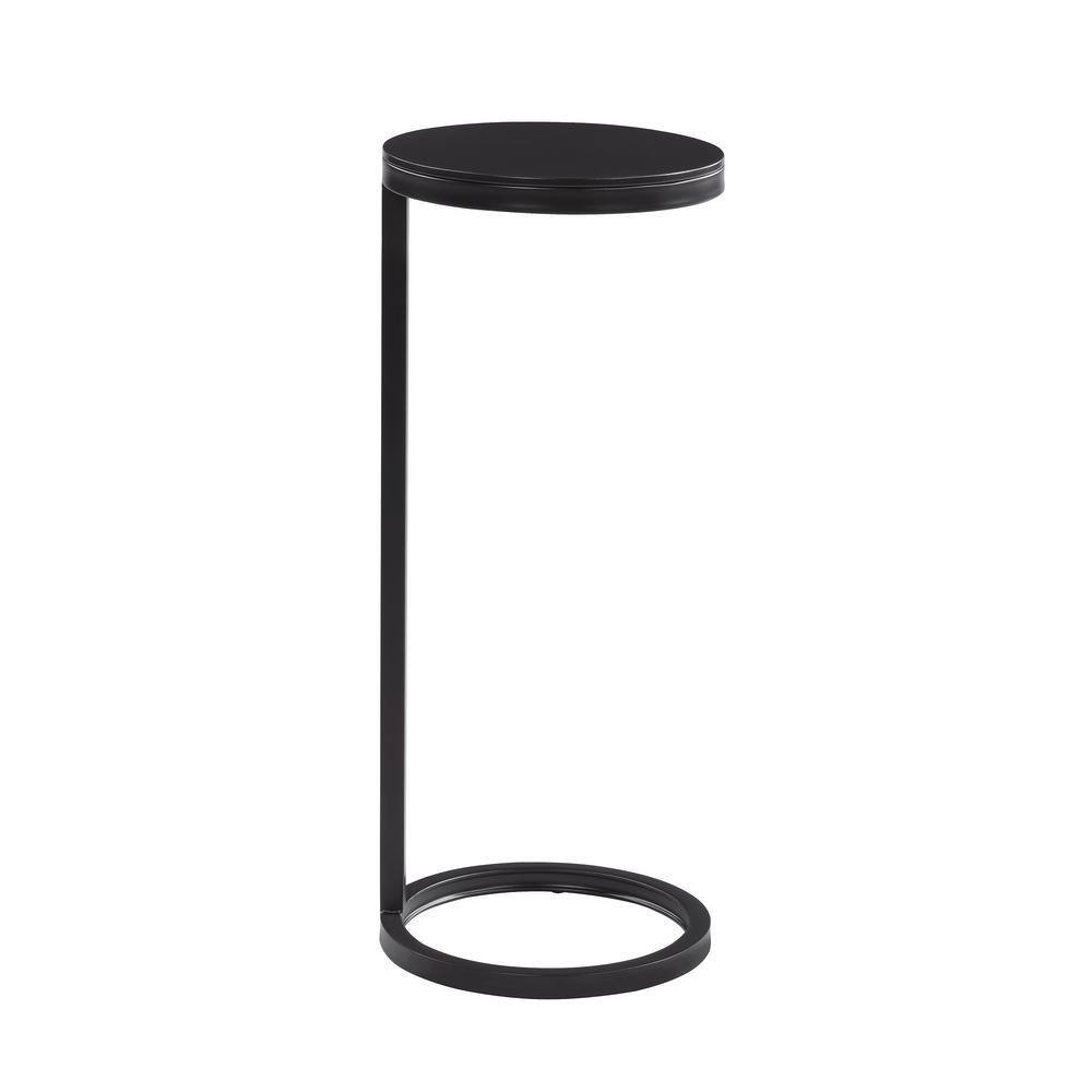 York 10 in. Diameter Antique Bronze Round Iron End Table - thumbnail 2