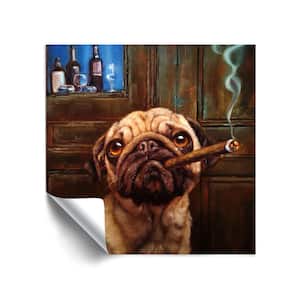 'Uptown Pug' Removable Wall Mural
