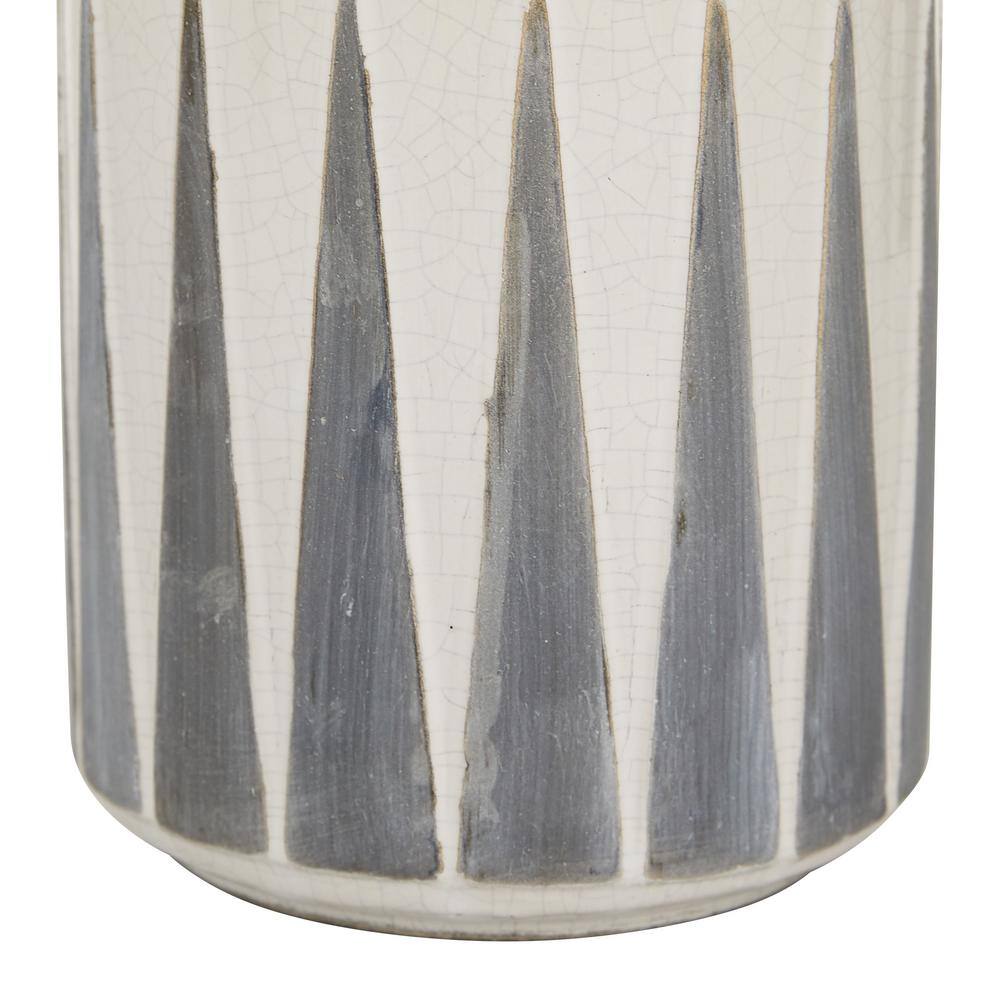 Elegant Dove Gray Ceramic Bouquet Vase 13''
