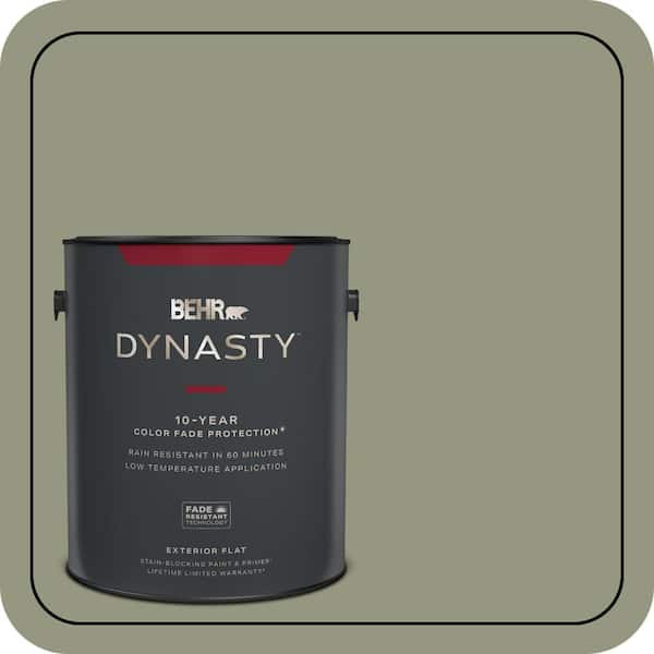 BEHR DYNASTY 1 gal. #S380-5 Milkweed Pod Flat Exterior Stain-Blocking Paint & Primer
